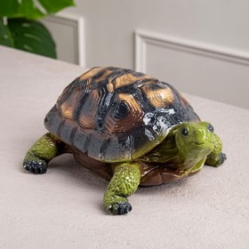 Копилка "Черепаха", глянец, зелёная, 14 см