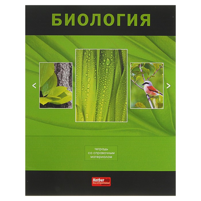 Тетрадь 48 листов клетка &quot;Классика. Биология&quot;, обложка мелованный картон, со справочным материалом
