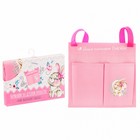 Pockets on the crib "the little happiness" for girls, 2 compartments