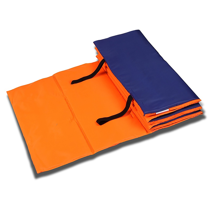 Коврик гимнастический взрослый 180 × 60 см, цвет оранжевый/синий