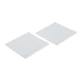 Накладка мебельная ТУНДРА, 85 х 85 мм, квадратная, белая, 2 шт.