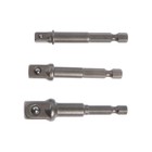 Набор адаптеров для торцевых головок ТУНДРА, сталь CrV, 1/2 x 75, 3/8 и 1/4" х 65 мм, 3 шт. 2270976 Набор адаптеров для торцевых головок ТУНДРА, сталь CrV, 1/2 x 75, 3/8 и 1/4" х 65 мм, 3 шт. 2270976