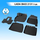 Коврики салона Rival для Lada 4х4 2131 5-дв. 1995-н.в., полиуретан, с крепежом, с перемычкой, 5 шт., 16005003 3539983 - фото 78316