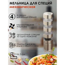 Мельница для специй «Этажи», 21×5 см