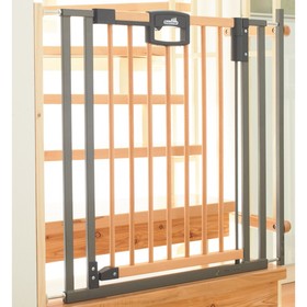 Ворота безопасности Geuther Easylock Wood 84,5-92,5 х 81,5 см, натуральный/серебро