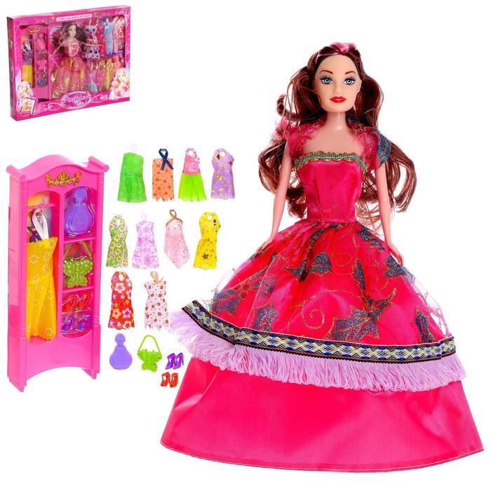 Кукла-модель «Анна» с набором платьев, с аксессуарами, цвета МИКС - фото 4393295