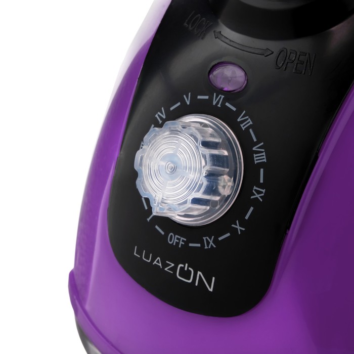 Отпариватель Luazon LO-07, напольный, 1800 Вт, 1.4 л, 46 г/мин., 12 режимов, фиолетовый - фото 46837