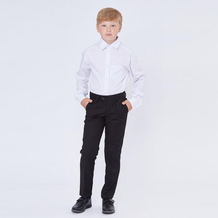 Школьная рубашка для мальчика, цвет белый, рост 158 см