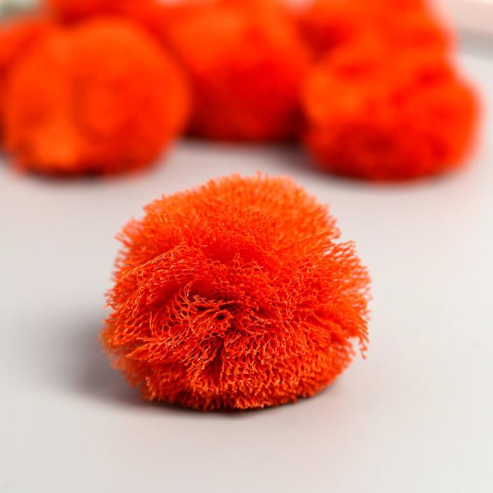 Декор для творчества "Цветок-сеточка оранж" (набор 10 шт) d=3 см