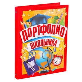 Папка на кольцах «Портфолио ученика», 6 листов, 24,5 х 32 см в Донецке