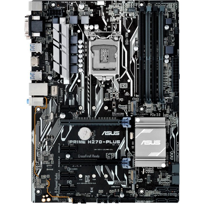 Материнская плата Asus PRIME H270-PLUS, Soc-1151, Intel H270, 4xDDR4, ATX, Ret