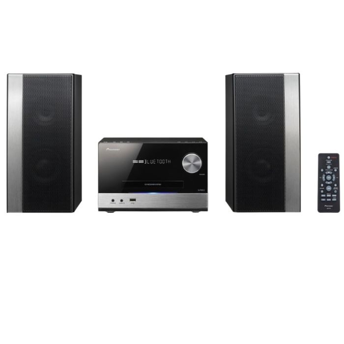 Микросистема Pioneer X-PM12, 76 Вт, CD, CDRW, FM, USB, BT, черная/серебристая