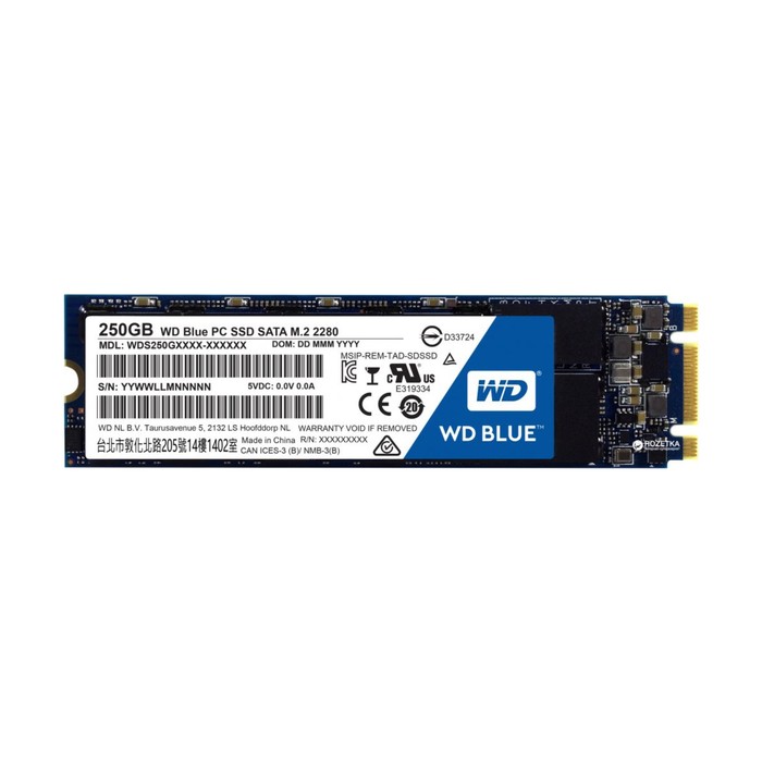 SSD накопитель WD Blue 250Gb (WDS250G2B0B) SATA-III