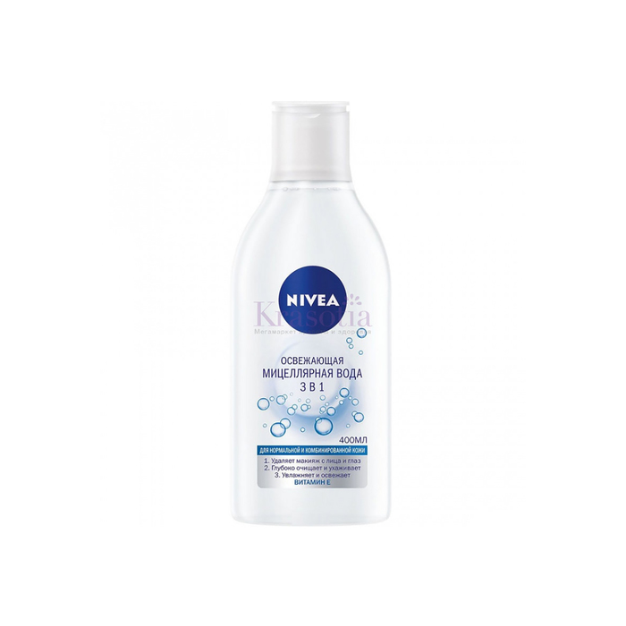 Мицеллярная вода освежающая Nivea 3 в 1 для нормальной кожи, 400 мл