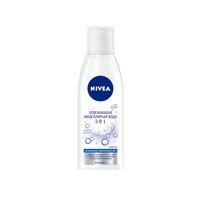 Мицеллярная вода освежающая Nivea 3 в 1 для сухой и чувствительной кожи, 400 мл