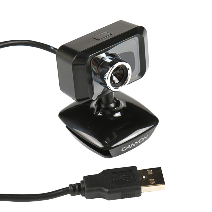 Веб-камера Canyon CNE-CWC, 1, 3 МП, 1600x1200, HD 720p, 360° поворот, черная