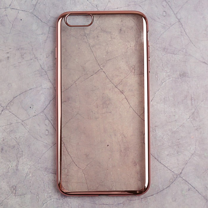 Чехол силиконовый с рамкой для iPhone 6 Plus/6S Plus DF iCase-03 (rose gold)