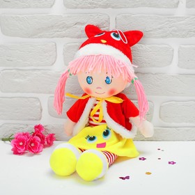 Мягкая кукла «Девчонка в накидке», с цветным бантиком, 45 см, цвета МИКС - фото 11060987