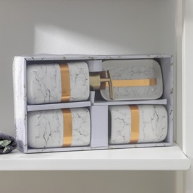 Набор аксессуаров для ванной комнаты «Кохалонг», 4 предмета (мыльница, дозатор для мыла, 2 стакана) - фото 11649702