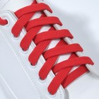 Laces for footwear, 10 mm, 120 cm, pair, color red