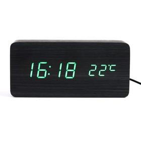 Настольные электронные часы "Цифра-Т", термометр, зелёная индикация