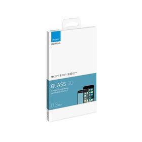 Защитное стекло DEPPA (62035) 3D для iPhone, 7 черное, 0,3мм
