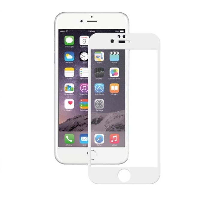 Защитное стекло Deppa (61998) 3D для iPhone 6/6s Plus, 0,3 мм, белое