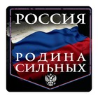 Наклейка на автомобиль "Россия, родина сильных", 140 х 140 мм Наклейка на автомобиль "Россия, родина сильных", 140 х 140 мм