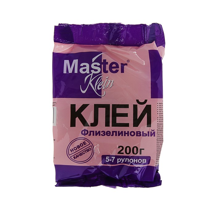 Клей обойный Master Klein, для флизелиновых обоев, 200 гр