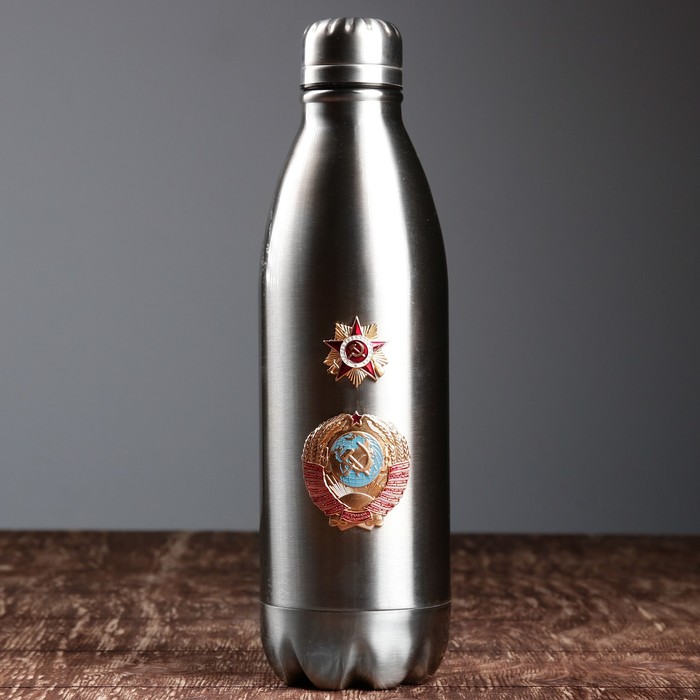 Термос 750 мл, бутылка, с узким горлом Орден ВОВ