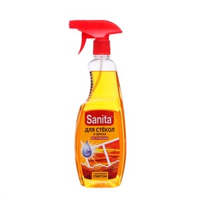 Средство для мытья стёкол и зеркал Sanita, красный апельсин, 500 мл