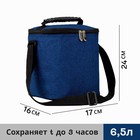 Сумка-термо, отдел на молнии, регулируемый ремень, цвет синий Сумка-термо, отдел на молнии, регулируемый ремень, цвет синий