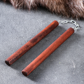 Сувенирное оружие "Нунчаки", деревянное, темные, 20 см, массив бука