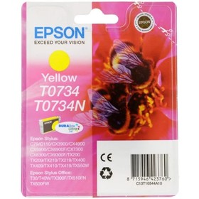Картридж струйный Epson T0734 желтый для Epson С79/СХ3900/4900/5900
