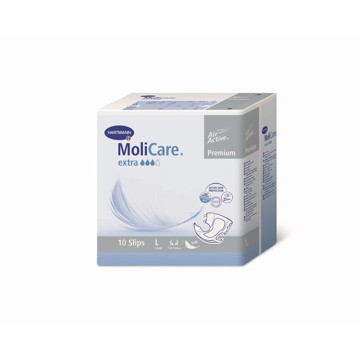 Подгузники воздухопроницаемые MoliCare Premium extra soft, размер L, 10 шт