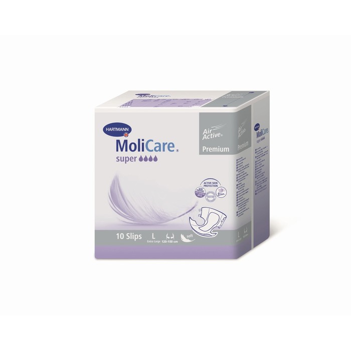 Подгузники воздухопроницаемые MoliCare Premium super soft, размер L, 10 шт