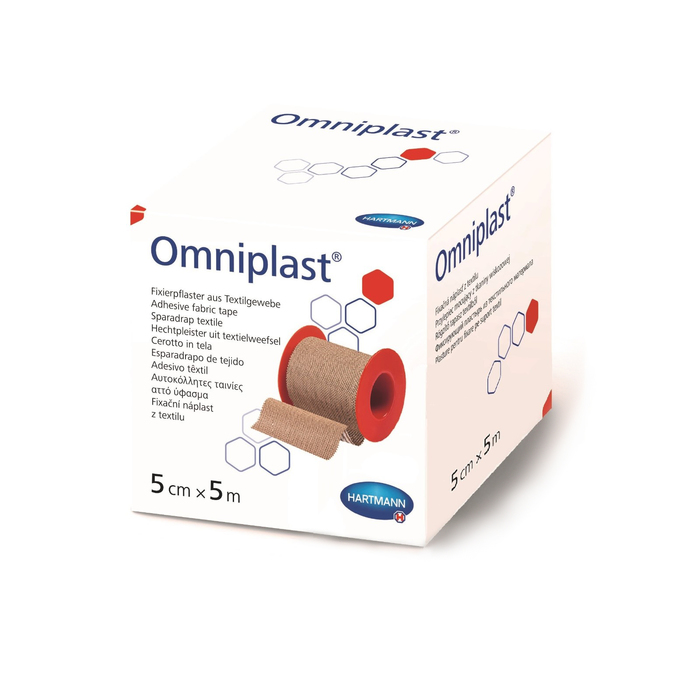 Пластырь Omniplast без еврохолдера, текстильная ткань 5м х 5см