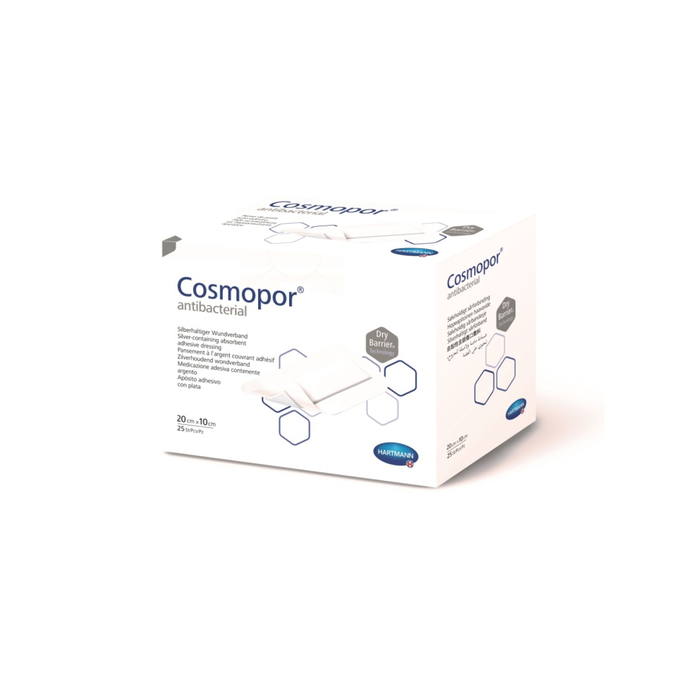 Самоклеящиеся серебросодержащие повязки COSMOPOR Antibacterial 20х10 см, 25 шт