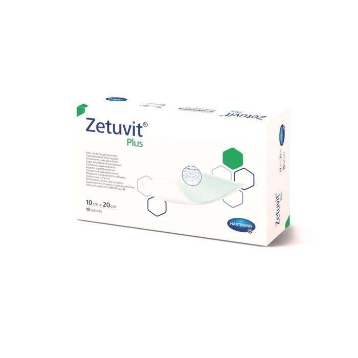 Сорбционная повязка ZETUVIT plus 10х20 см, 10 шт