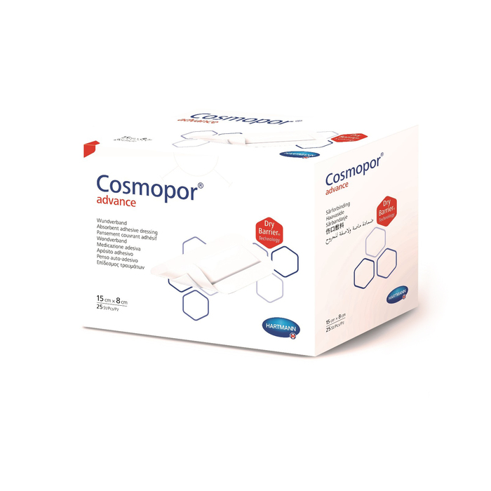 Самоклеящиеся повязки COSMOPOR Advance с технологией DryBarrier 15х8 см, 25 шт