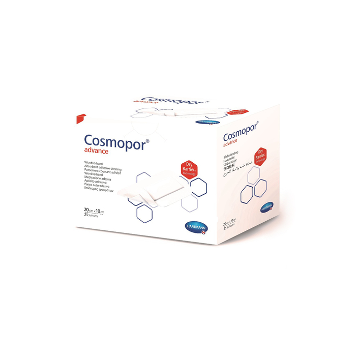 Самоклеящиеся повязки COSMOPOR Advance с технологией DryBarrier 20х10 см, 25 шт