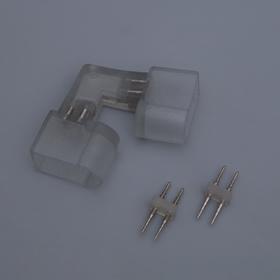 Коннектор для неона 12*24 мм, 2W, L - внутренний угол, с иглой (2 шт)