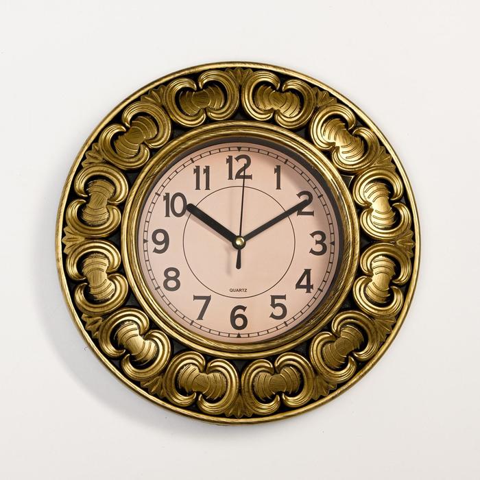 Часы настенные, серия: Интерьер, "Маргарет", дискретный ход, d=14 см, 26 х 26 см