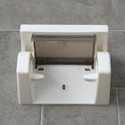 Держатель для туалетной бумаги с полочкой, 18×11,5×12 см, цвет белый - фото 10550782