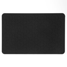 Коврик противоскользящий 20×13 см, пиксели, черный - фото 5081494