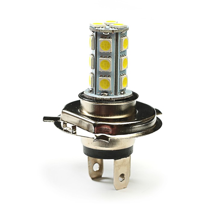 Лампа светодиодная KS, H4, 12 В, 18 SMD 5050  диодов, 12 В, белая