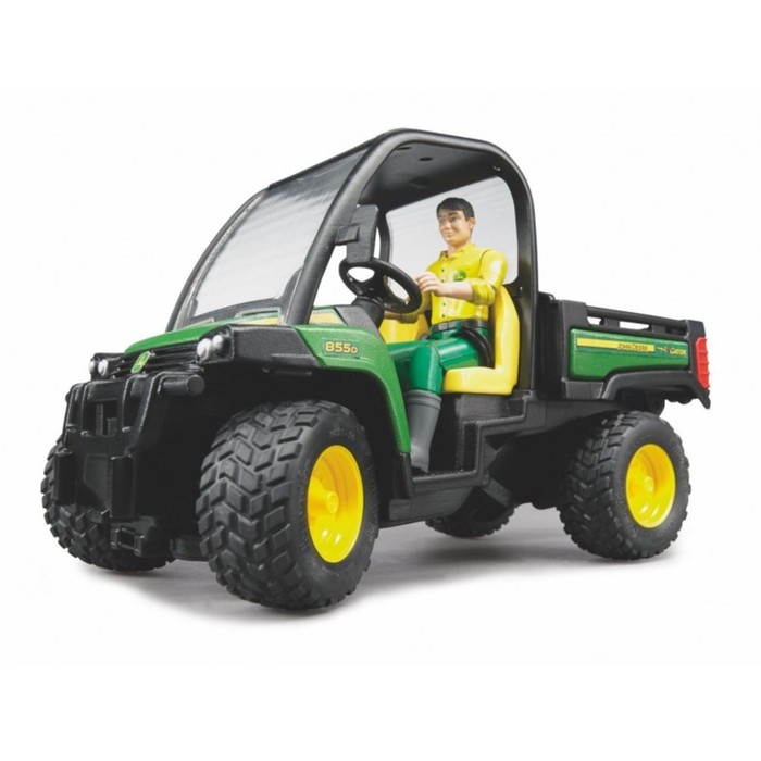 Мини-самосвал John Deere Gator XUV 855D, с фигуркой водителя 107 мм