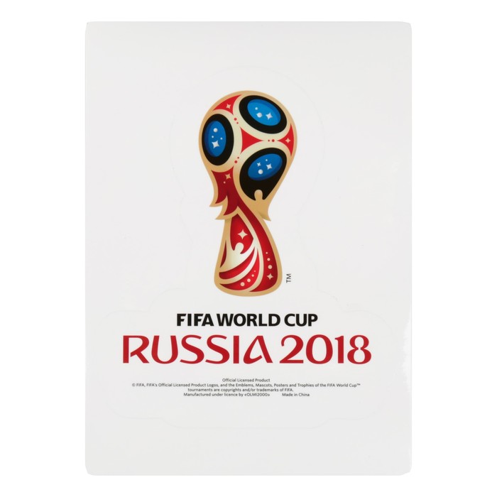 Наклейка на автомобиль кубок 2018 FIFA World Cup Russia™, 14,8 х 21 см