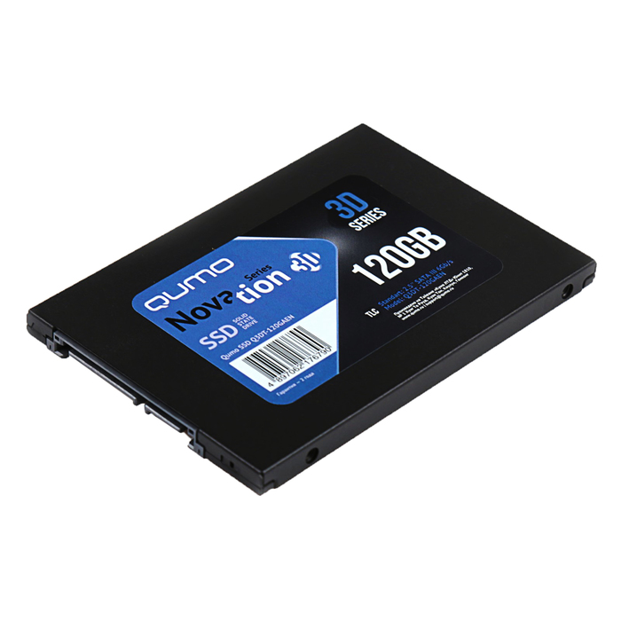 Накопитель SSD Qumo Novation TLC 3D Q3DT-120GAEN, SATA III, 120 Гб, TLC