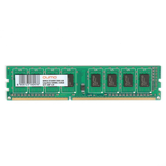 Память Qumo QUM3U-2G1600K11, 2 Гб, 1600 МГц, DDR3